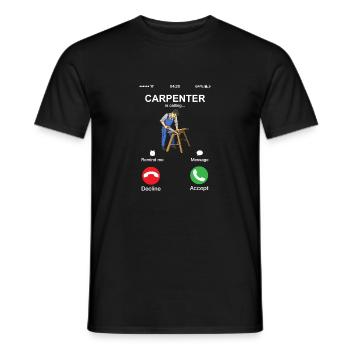 Un charpentier appelle Funny Woodworker Carpentry - T-shirt homme - noir - Devant - AI Model Male 178 light (178cm)