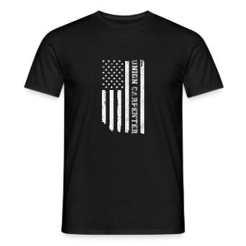 Vintage American USA Flag Union Carpenter Handyman - T-shirt homme - noir - Devant - AI Model Male 178 light (178cm)