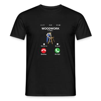 Holzarbeiten nennen Holzarbeiter Humor Bau - Männer T-Shirt - Schwarz - Vorne - AI Model Male 178 light (178cm)