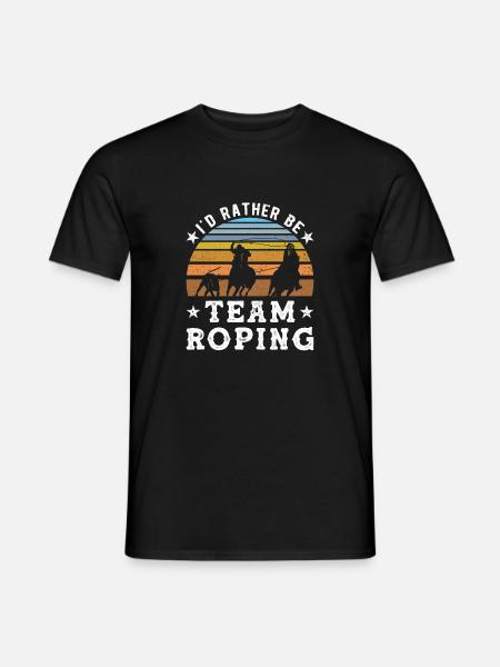 Team Roping - Men's T-Shirt - black