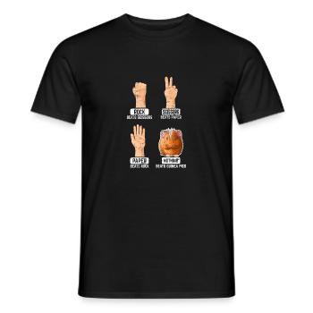 Guinea Pig Cavy Funny Animal Lover Rock Paper Scis - Men's T-Shirt - black - Front - AI Model Male 178 light (178cm)