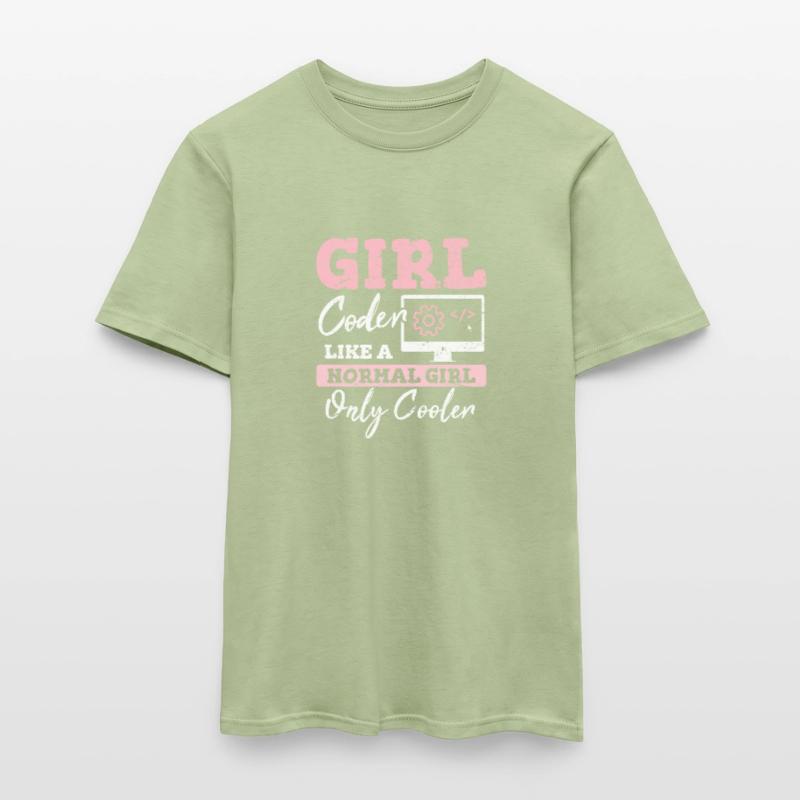 Drôle de fille Codeur Code de programmation informatique Développement Web T-shirt homme