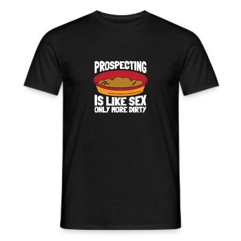 Prospectors Digging Treasure - Men's T-Shirt - black - Front - AI Model Male 178 light (178cm)