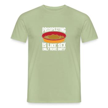 Prospectors Digging Treasure - Men's T-Shirt - sage - Front - AI Model Male 178 light (178cm)