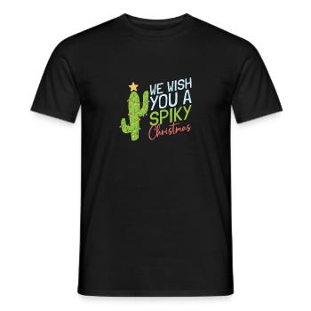 Kaktus Garten - Männer T-Shirt - Schwarz - Vorne - AI Model Male 178 light (178cm)