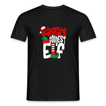 Le plus bon elfe du Père Noël - T-shirt homme - noir - Devant - AI Model Male 178 light (178cm)
