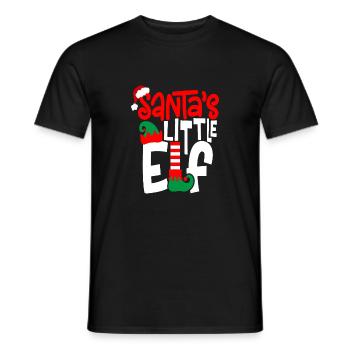 Santa s Little Elf - Men's T-Shirt - black - Front - AI Model Male 178 light (178cm)