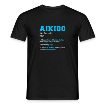 Funny Aikido Men Kids Aikido Definition Aikido Stu - Männer T-Shirt - Schwarz - Vorne - AI Model Male 178 light (178cm)