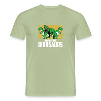 Dinosaure Dinosaure adulte - T-shirt homme - vert sauge - Devant - AI Model Male 178 light (178cm)