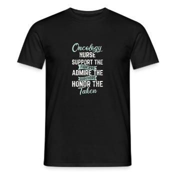 Oncology Nurse Oncology Nursing Student Oncologist - Men's T-Shirt - black - Front - AI Model Male 178 light (178cm)