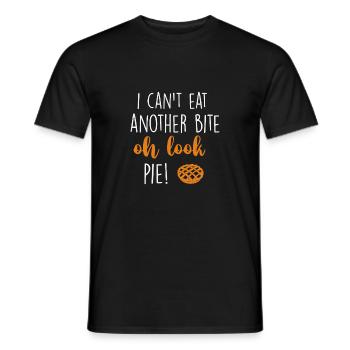 i can't eat another bite oh look pie - Men's T-Shirt - black - Front - AI Model Male 178 light (178cm)