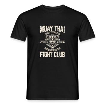 Muay Thai Boxe Kickboxing Muay Thai Fighter Trai - T-shirt homme - noir - Devant - AI Model Male 178 light (178cm)