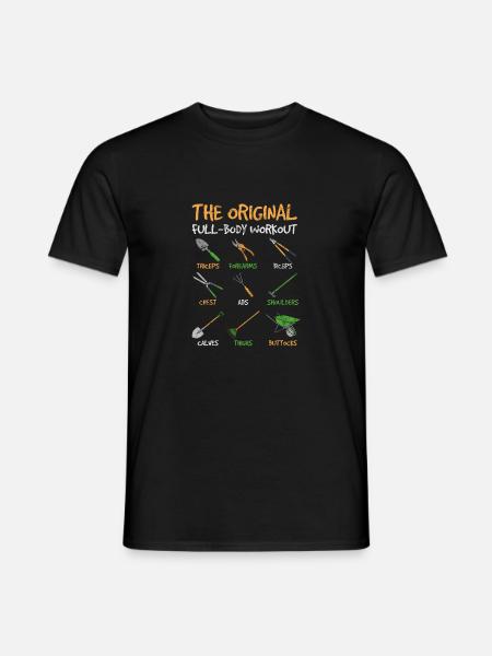 Funny Gardening Full-Body Workout Gardening Lover - Männer T-Shirt - Schwarz