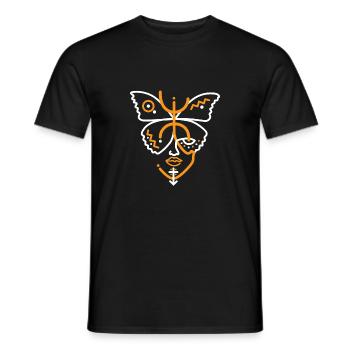 AMAZIGH FRAUENGESICHT - SYMBOL DER FREIHEIT - Männer T-Shirt - Schwarz - Vorne - AI Model Male 178 light (178cm)