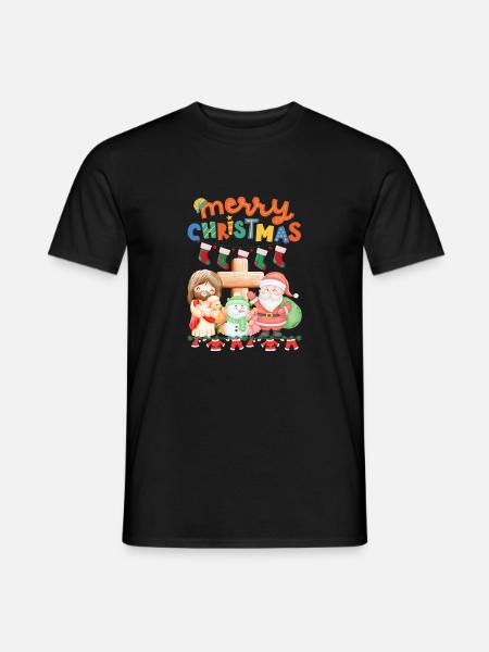 Christmas Begins With Christ - Men's T-Shirt - black