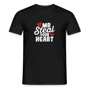 Mr. Steal Your Heart Couples de la Saint-Valentin Tout-petit - T-shirt homme - noir - Devant - AI Model Male 178 light (178cm)
