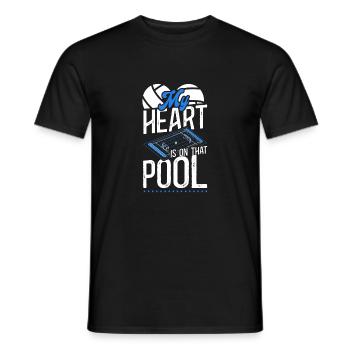 Water Polo Girlfriend My Heart Is - Männer T-Shirt - Schwarz - Vorne - AI Model Male 178 light (178cm)