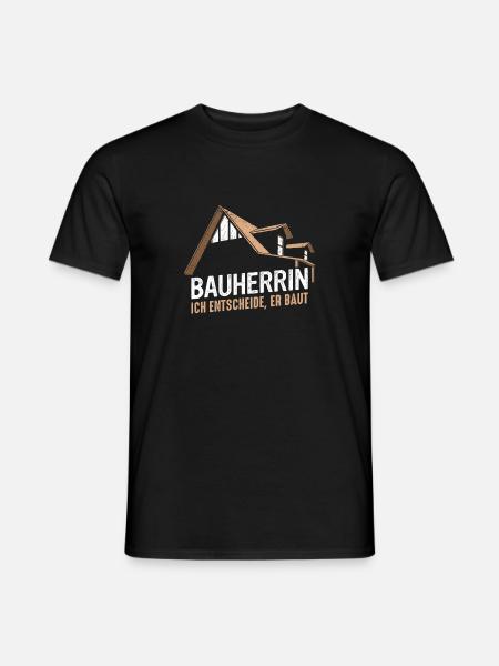 Bauherr Hausbauer Häuslebauer - Männer T-Shirt - Schwarz