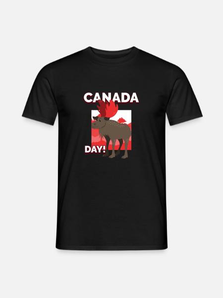 Canada Day Moose - Men's T-Shirt - black