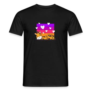 Girafe Saint-Valentin Gardien de zoo sauvage Amoureux des animaux - T-shirt homme - noir - Devant - AI Model Male 178 light (178cm)