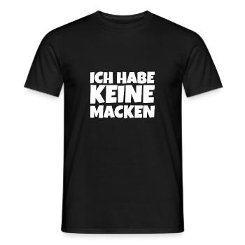 Ich habe keine Macken - Männer T-Shirt - Schwarz - Vorne - AI Model Male 178 light (178cm)