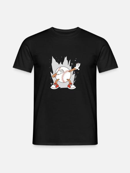 Baseball Dabbing Baseballliebhaber Baseballspieler - T-shirt herr - svart
