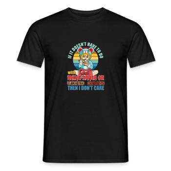 Lustige Zitate über Anime, Ramen-Videospiele - Männer T-Shirt - Schwarz - Vorne - AI Model Male 178 light (178cm)