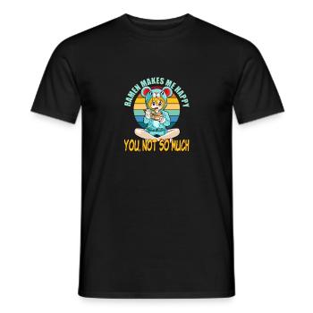 Ramen me rend heureux pas tellement - T-shirt homme - noir - Devant - AI Model Male 178 light (178cm)