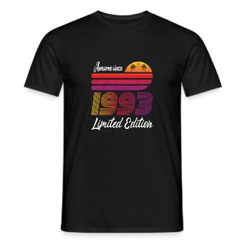 30th Anniversary Awesome Since 1993 Limited Edition - Men's T-Shirt - black - Front - AI Model Male 178 light (178cm)
