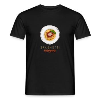 Spaghetti Bolognese Pasta Pasta Gourmet Chef - Men's T-Shirt - black - Front - AI Model Male 178 light (178cm)