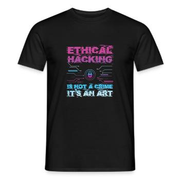Hacking is Not A Crime - Männer T-Shirt - Schwarz - Vorne - AI Model Male 178 light (178cm)
