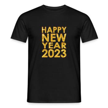 Fête du Nouvel An 2023 - Nouvel An 2023 - T-shirt homme - noir - Devant - AI Model Male 178 light (178cm)