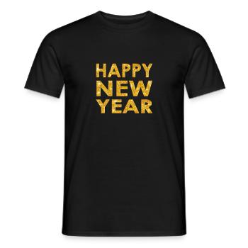 Célébration du compte à rebours du Nouvel An - T-shirt homme - noir - Devant - AI Model Male 178 light (178cm)