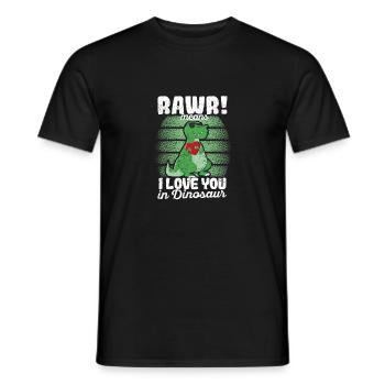Valentinstag Trex Lover Rawr bedeutet Ich liebe - Männer T-Shirt - Schwarz - Vorne - AI Model Male 178 light (178cm)
