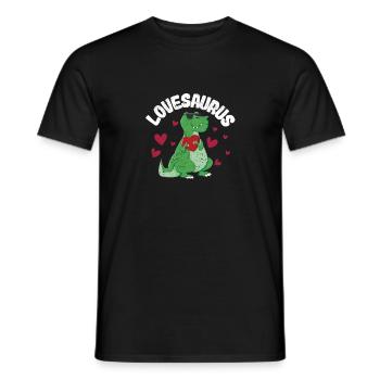 Valentinstag Dinosaurier Trex Valentinstag Liebe - Männer T-Shirt - Schwarz - Vorne - AI Model Male 178 light (178cm)