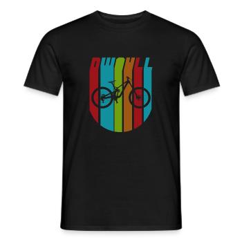 Mountainbike Downhill Fahrrad buntes Geschenk - Männer T-Shirt - Schwarz - Vorne - AI Model Male 178 light (178cm)