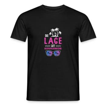 L’emplacement est ivre Mallorca Party - T-shirt homme - noir - Devant - AI Model Male 178 light (178cm)