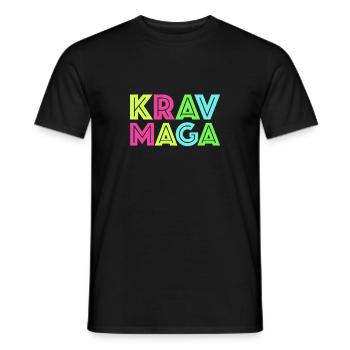 Krav Maga Apparel Israeli Self - Men's T-Shirt - black - Front - AI Model Male 178 light (178cm)