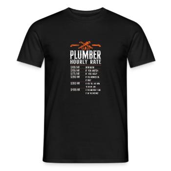 Plombier Plombier Plombier Vintage Plombier - T-shirt homme - noir - Devant - AI Model Male 178 light (178cm)