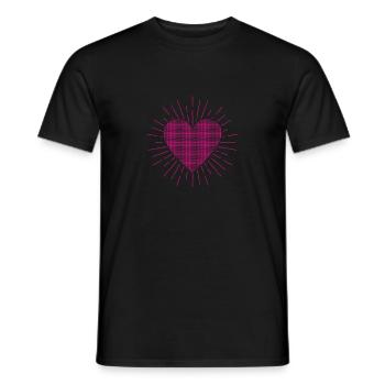 Herz-Pi-Tag lustige Grafik Mathe-Lehrer-Informatik - Männer T-Shirt - Schwarz - Vorne - AI Model Male 178 light (178cm)