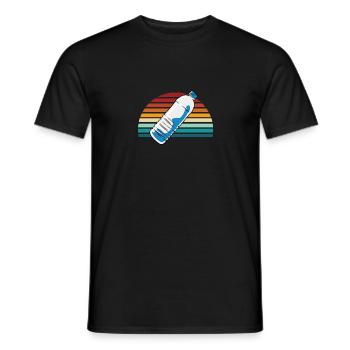 Bouteille d’eau Retournant la bouteille - T-shirt homme - noir - Devant - AI Model Male 178 light (178cm)