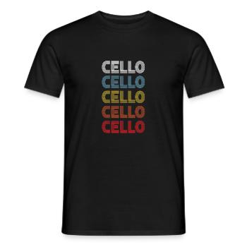 Cello Funny Gift Viola - Men's T-Shirt - black - Front - AI Model Male 178 light (178cm)