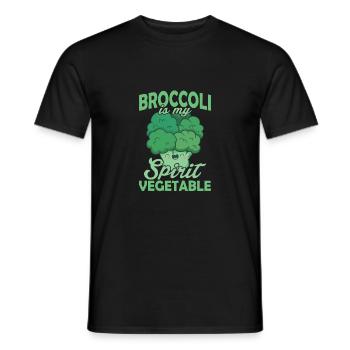 Broccoli Is My Spirit Vegetable Veggie Broccolies - Men's T-Shirt - black - Front - AI Model Male 178 light (178cm)