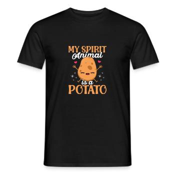 My Spirit Animal Is A Potato Veggie Potatoes - Männer T-Shirt - Schwarz - Vorne - AI Model Male 178 light (178cm)