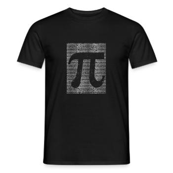 10000 Digits Pi Day Sign Math Nerd Funny - Men's T-Shirt - black - Front - AI Model Male 178 light (178cm)