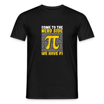Komm auf die Nerd-Seite Wir haben Pi Day Math Nerd - Männer T-Shirt - Schwarz - Vorne - AI Model Male 178 light (178cm)