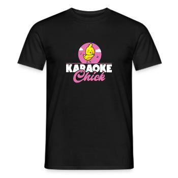 Karaoke Singer Chicken Karaoke - Männer T-Shirt - Schwarz - Vorne - AI Model Male 178 light (178cm)