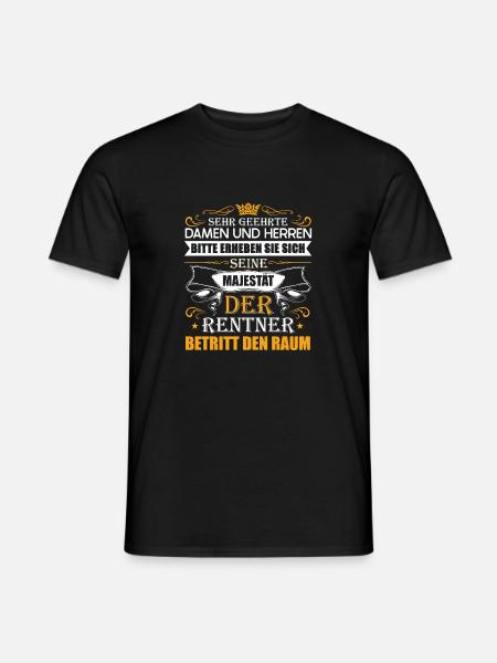 Erheben sie sich, der Rentner betritt den Raum - Männer T-Shirt - Schwarz