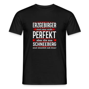 Erzgebirge Schneeberg - Männer T-Shirt - Schwarz - Vorne - AI Model Male 178 light (178cm)