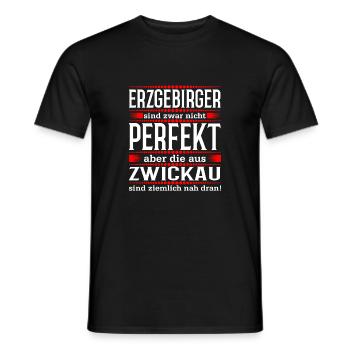 Erzgebirge Zwickau - Männer T-Shirt - Schwarz - Vorne - AI Model Male 178 light (178cm)